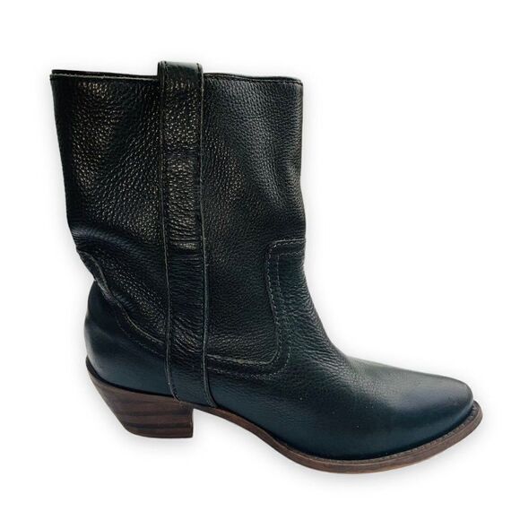 Steve Madden PGRAMIS Black Leather Ankle Boots Women's 7.5 - Picture 7 of 12